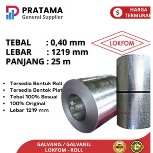 Plat Galvanis / Seng Galvanis BJLS Lokfom Roll 1 00mm pengiriman surabaya Plat Galvanis