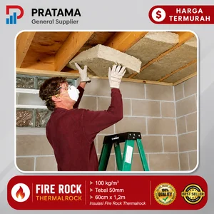 Busa Peredam Suara dan Panas Rockwool FIREROCK D10050 Firerock Densitas 100 kg/m³ Tebal 50mm x 60cm x 1 2m Insulasi Fire Rock Thermalrock Surabaya aksesoris peredam suara