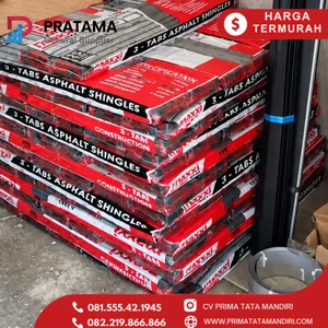 MAXXI ROOF 3 Tabs Shingles ATAP ASPAL BITUMEN 1m x 33cm tebal 2 5mm Genteng Aspal Bitumen Asphalt Premium Surabaya