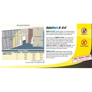 KALSIboard Part 8mm 1200 x 2400 fiber cement board for interior wall/partition applications – Water-resistant asbestos-free – Surabaya