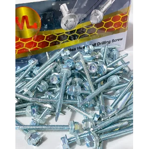 Baut Drilling VL ukuran 12x50 isi 350pc panjang 2 cm kunci 8 ada karet baut galvalum baut baja