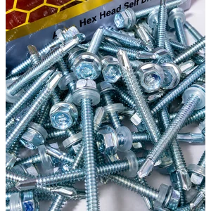 Baut Drilling VL ukuran 12x50 isi 350pc panjang 2 cm kunci 8 ada karet baut galvalum baut baja