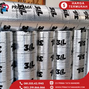 Peredam panas ruangan PE Foam Insulation Foil Roll 60cm & 120cm x 25meter 3mm Busa Foil Surabaya