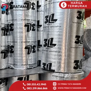Peredam Panas Atap Rumah Foam PE Insulator Lapis Aluminium Foil 25m Roll Peredam Tahan Panas Suara Surabaya