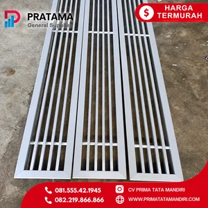 Grill Exhaust Grille Bar Hollo  Aluminium UK Dalam 100x20 CM untuk ventilasi AC Surabaya