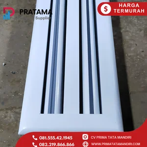 linear slot Diffuser grill 120 x 10 + box + sock 8inch silver aluminium surabaya