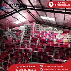 Rockwool Insulasi Panas Lembaran 50mm Roll Fire Rock Density 100 kg untuk Proyek & Industri Jatim