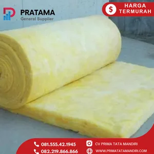 Glasswool Insulation Density 16kg 25mmx1 2M Material Peredam Panas untuk Atap dan Bangunan