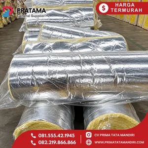 Glasswool Foil 50mm Gresik Supplie r Material Insulasi Proyek Insulasi Dinding Peredam Suara & Panas