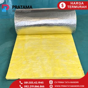  Glasswool D16kg 25mm 1 2m x 30m Insulation Peredam Panas dan Suara untuk Atap Plafon Gudang & HVAC