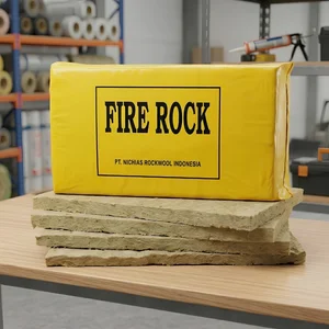 Distributo r Rockwool Slab Density 100 25mm 1200X 600 mm Roll Peredam Panas Suara Surabaya