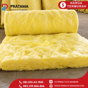 Glasswool Roll 1 2m x 15m Density 24kg Peredam Panas Atap Gudang Pabri k Surabaya