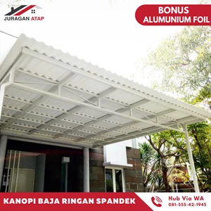 Light Steel Canopy Of Spandek Roof Bonus Alumunium Foil Heat Instruction - Galvalume