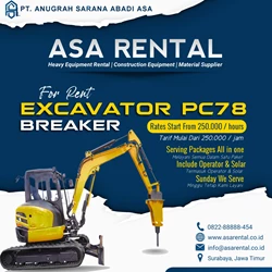 Sewa Excavator Breaker PC78 By Anugrah Sarana Abadi Asa