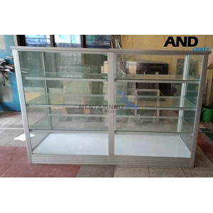 Glass Aluminum Display Case 120X40x150 Cm