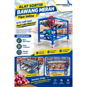 Mesin pengayak ukuran 150 x 60 x 91 cm