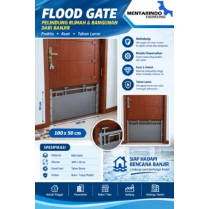 Pintu Anti Banjir Minimalis 100x50 cm Custom