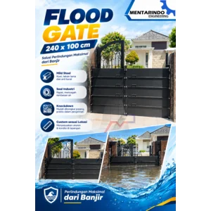 Pintu Anti Banjir Minimalis 240x100 cm Custom