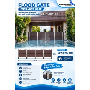 Pintu Anti Banjir Minimalis 450x100 cm Custom Enterance Gate