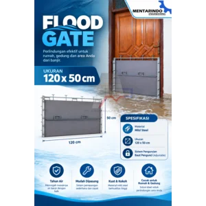 Pintu Anti Banjir Minimalis 120x50 cm Custom