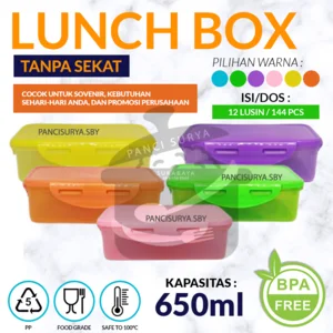 Kotak Makan Tempat Makan Tepak Makan Tanpa Sekat Promosi Perusahaan 650ml