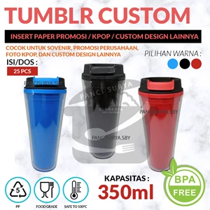 Tumbler Tumblr Custom Insert Paper Sovenir Souvenir Promosi Perusahaan KPOP Custom Design Request Desain Botol Minum