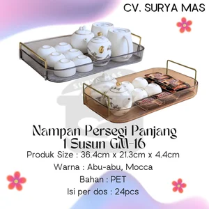 Rak Penyimpanan Plastik Persegi Panjang 1 Susun GM-16 Rak dan Lemari Kabinet Kamar Mandi Plastik Persegi Panjang 1 Susun GM-16 GM16