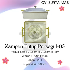 Nampan Plastik Tutup Persegi Serbaguna J2
