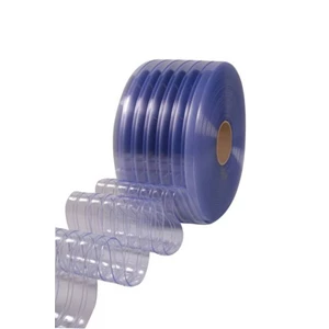 Tirai PVC / Plastik  PVC Curtain Tulang 2mm Lebar 20cm Blue Clear / Biru Transparan