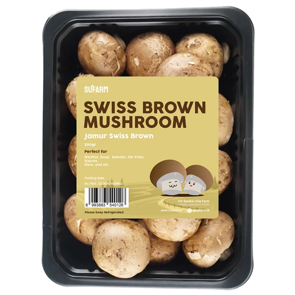 Sayuran Segar Sufarm Indonesia Jamur Swiss Brown