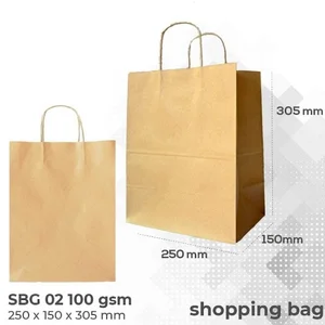 SHOPING BAG 02 100 GSM UKURAN 250 X 150 X 305 MM