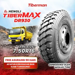 Ban Truk 7.50R16 (750 R16) 14PR Hengli TiberMAX DR930 untuk Engkel dan Canter