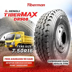 Ban Truk 7.50R16 (750 R16) 14PR Hengli TiberMAX DR908 untuk Engkel dan Canter