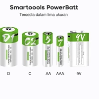 Baterai Lithium-Ion Smartoools Powerbatt Battery Type-C Rech..