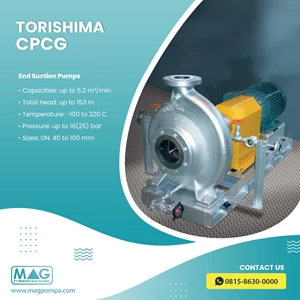 Pompa Sentrifugal End-Suction TORISHIMA CPC-G untuk Pompa Industri