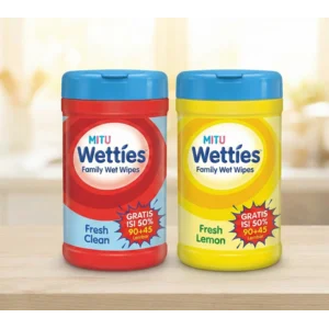 Tisu Basah Mitu Wetties Family Wet Wipes Fresh 90 Lembar 
