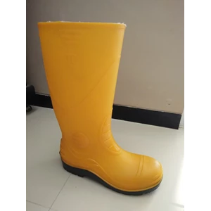 Sepatu Boots Safety Karet Warna Kuning