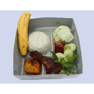 Box Styrofoam Paket Nasi Ayam Tempe Pisang