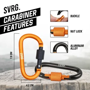 Carabiner Carrier - Karabiner Alumunium - Gantungan Tas 8Cm