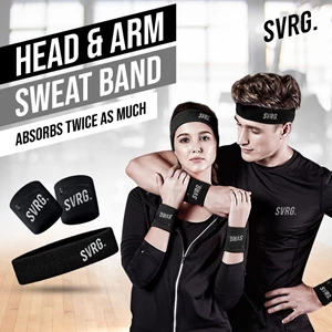 Svarga Head & Arm Band - Sweat Band Olahraga - Gym & Fitness