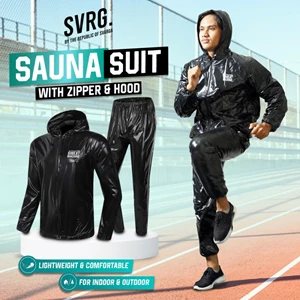SVRG Sauna Suit - Setelan Jaket Olahraga Sport Unisex Pria Wanita