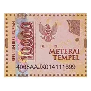 Materai Surat Pos Indonesia 10000