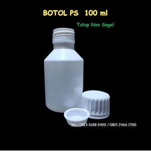 Botol PS 100 ml Tutup Non  Segel 