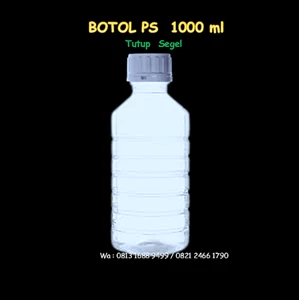 Botol PS 1 liter ( 1000 ml ) Tutup Segel