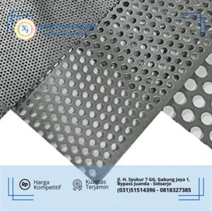 Plat Perforated Besi Tebal 2mm ( Lubang 2mm ) 1m x 2m 