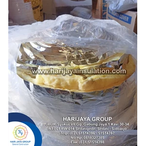 Glasswool + Alfoil 1 Layer Sticky D.16kg/m3 Thickness 50mm x 1.2m x 15m