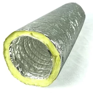 Flexible Duct 12 Inch + Isolasi Glasswool D.16kg/m3