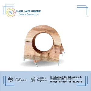 Wooden block kayu mahoni diameter 224mm per set 