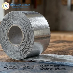 Asbestos Tape with Aluminium lebar 4inch x 15 mtr