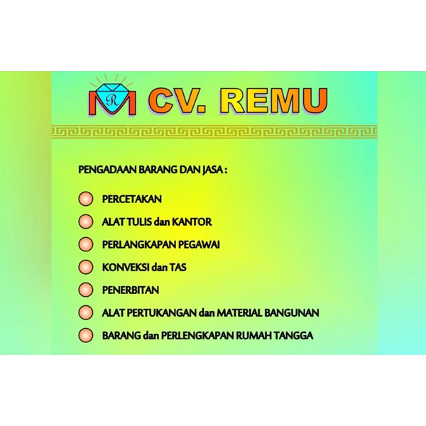 Kami CV. REMU Melayani segala macam jasa percetakan By CV REMU